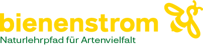 Logo Bienenstrom mit Subline Naturlehrpfad für Artenvielfalt